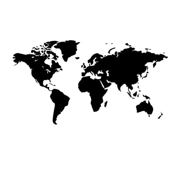 Large World Map Wall Stickers