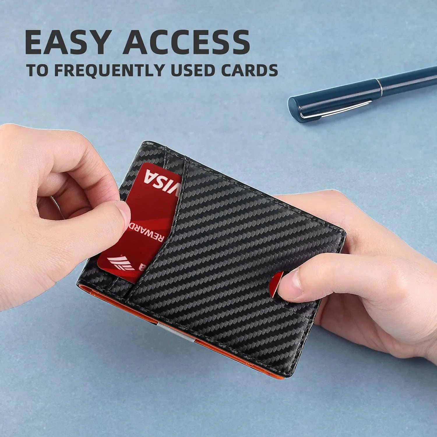 Rfid Leather Slim Card Wallet