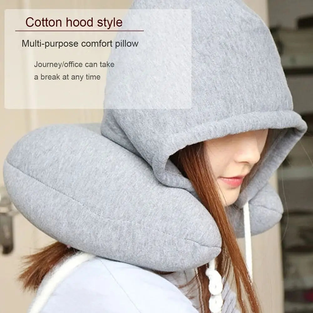 Hooded Neck Travel Pillow
