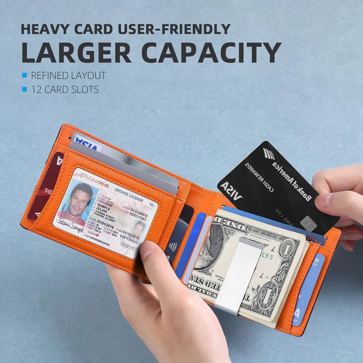 Rfid Leather Slim Card Wallet