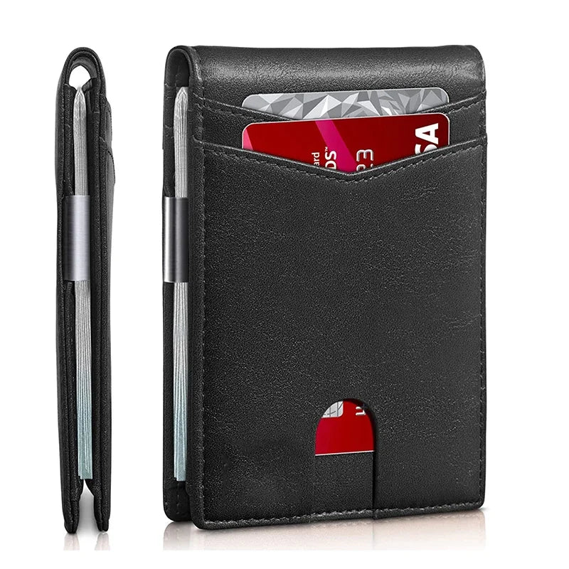 Rfid Leather Slim Card Wallet