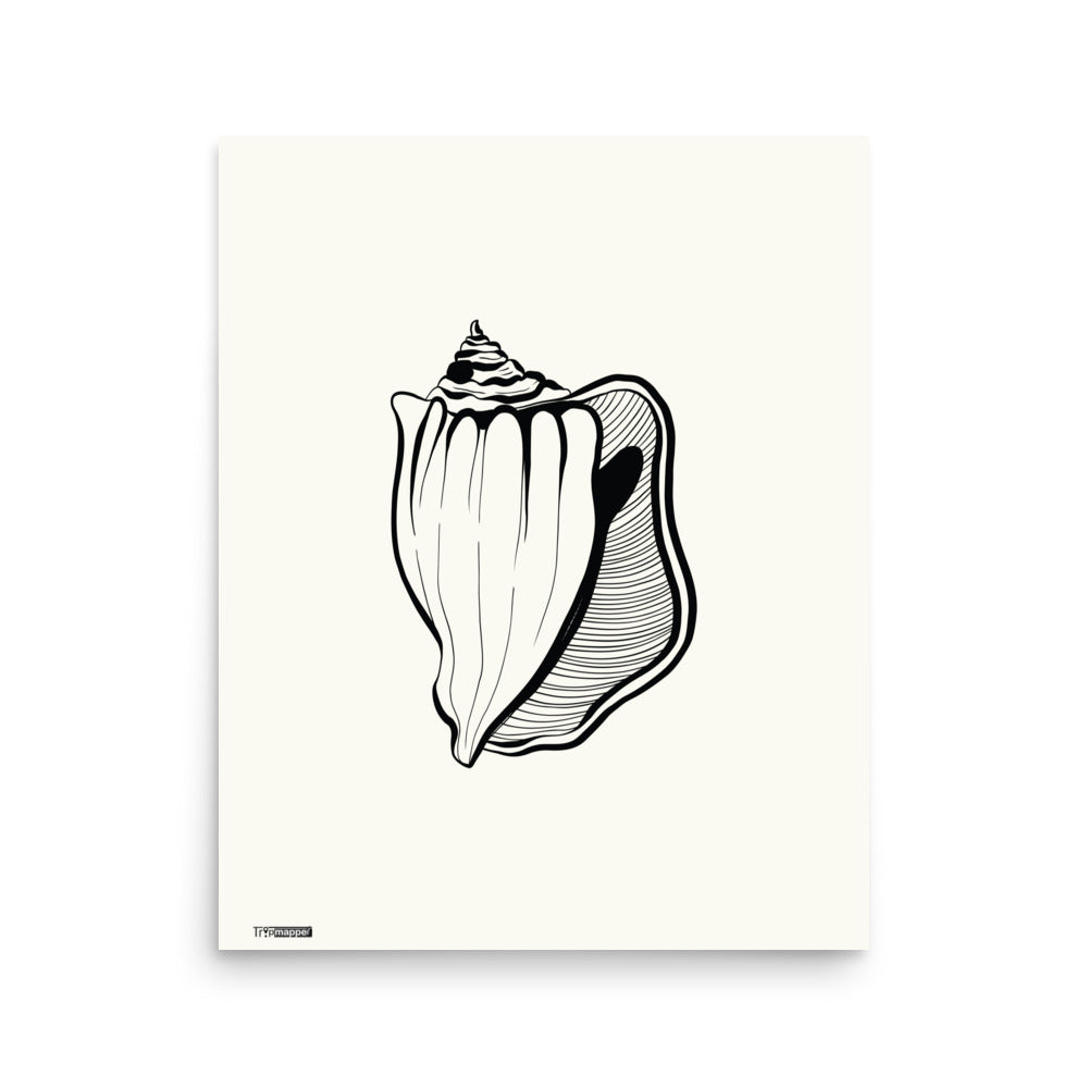 Minimal ocean art print for modern interior walls — 16×20