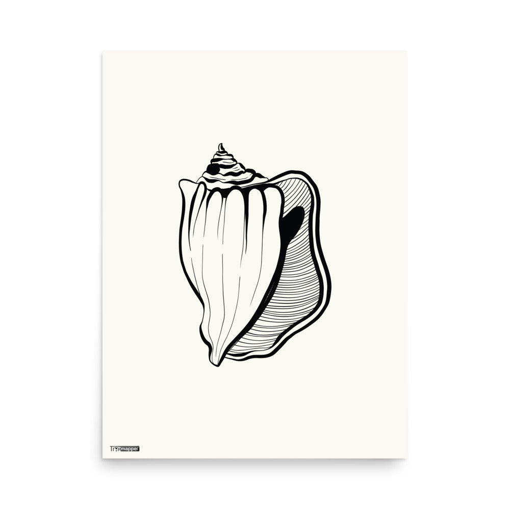 Minimal ocean art print for modern interior walls — 18″×24″
